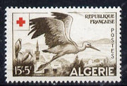 Algeria 1957 Red Cross Fund 15f+5f (Stork) unmounted mint SG 374*