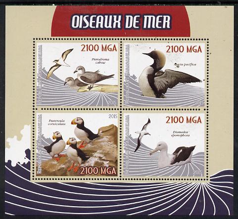Madagascar 2015 Sea Birds perf sheetlet containing 4 values unmounted mint