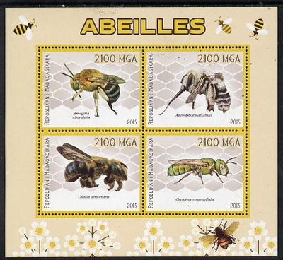 Madagascar 2015 Bees perf sheetlet containing 4 values unmounted mint