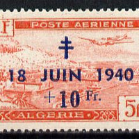 Algeria 1948 8th Anniversary of de Gaulle's Call to Arms unmounted mint, SG286