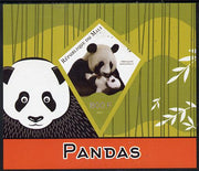 Mali 2015 Pandas imperf deluxe sheet containing one diamond shaped value unmounted mint