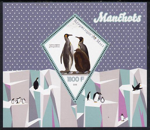 Mali 2015 Penguins perf deluxe sheet containing one diamond shaped value unmounted mint