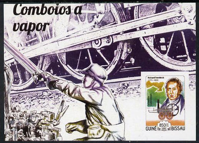 Guinea - Bissau 2015 Steam Locomotives #1 imperf s/sheet unmounted mint. Note this item is privately produced and is offered purely on its thematic appeal