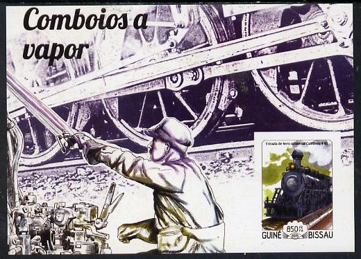 Guinea - Bissau 2015 Steam Locomotives #3 imperf s/sheet unmounted mint. Note this item is privately produced and is offered purely on its thematic appeal