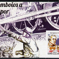Guinea - Bissau 2015 Steam Locomotives #4 imperf s/sheet unmounted mint. Note this item is privately produced and is offered purely on its thematic appeal