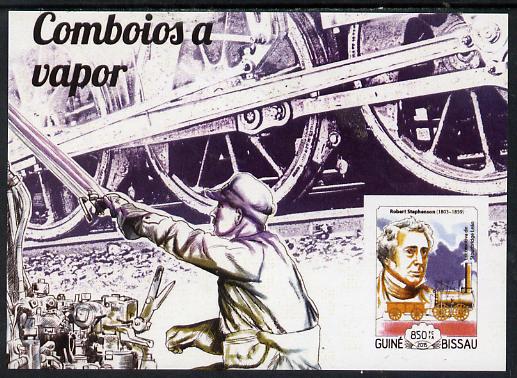 Guinea - Bissau 2015 Steam Locomotives #4 imperf s/sheet unmounted mint. Note this item is privately produced and is offered purely on its thematic appeal