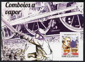 Guinea - Bissau 2015 Steam Locomotives #4 imperf s/sheet unmounted mint. Note this item is privately produced and is offered purely on its thematic appeal