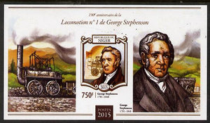 Niger Republic 2015 George Stephenson Anniversary #4 imperf s/sheet unmounted mint. Note this item is privately produced and is offered purely on its thematic appeal
