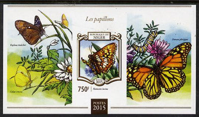 Niger Republic 2015 Butterflies #2 imperf s/sheet unmounted mint. Note this item is privately produced and is offered purely on its thematic appeal