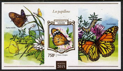 Niger Republic 2015 Butterflies #4 imperf s/sheet unmounted mint. Note this item is privately produced and is offered purely on its thematic appeal