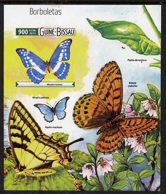 Guinea - Bissau 2015 Butterflies #1 imperf deluxe sheet unmounted mint. Note this item is privately produced and is offered purely on its thematic appeal