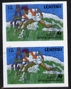 Lesotho 1988 Tennis Federation 12s (Yannick Noah) unmounted mint imperf proof pair (as SG 843)*