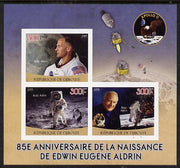 Djibouti 2015 85th Birth Anniversary of Edwin Aldrin imperf sheet containing 3 values unmounted mint