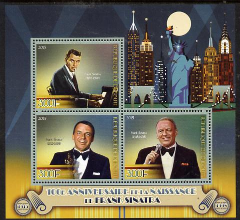 Djibouti 2015 Birth Centenary of Frank Sinatra perf sheet containing 3 values unmounted mint