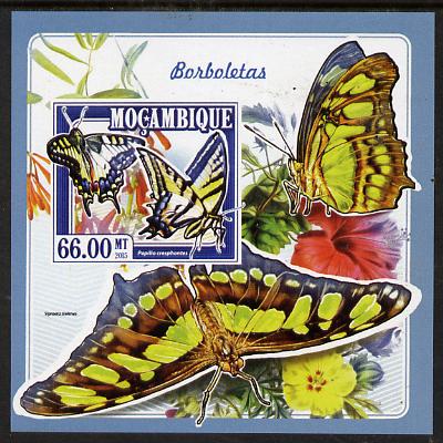 Mozambique 2015 Butterflies #1 imperf deluxe sheet unmounted mint. Note this item is privately produced and is offered purely on its thematic appeal