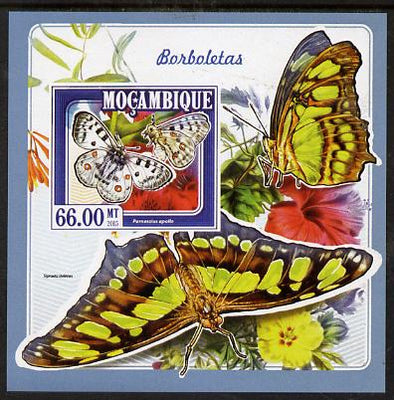 Mozambique 2015 Butterflies #2 imperf deluxe sheet unmounted mint. Note this item is privately produced and is offered purely on its thematic appeal