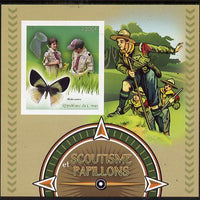 Congo 2015 Scouts & Butterflies imperf deluxe sheet #2 containing one value unmounted mint