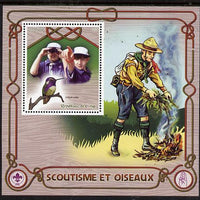 Congo 2015 Scouts & Birds perf deluxe sheet #2 containing one value unmounted mint