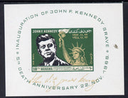 Manama 1968 Kennedy 5th Death Anniversary imperf m/sheet unmounted mint (Mi BL 12)
