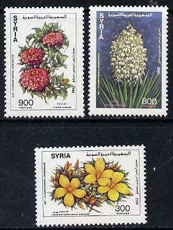 Syria 1992 Int Flower Show set of 3, SG 1839-41