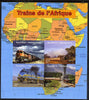 Madagascar 2015 Trains of Africa imperf sheetlet containing 4 values unmounted mint. Note this item is privately produced and is offered purely on its thematic appeal