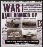 Djibouti 2015 Ships of World War 2 #1 perf sheetlet containing 4 values unmounted mint. Note this item is privately produced and is offered purely on its thematic appeal