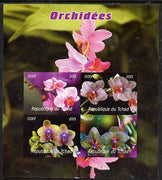 Chad 2015,Orchids imperf sheetlet containing 4 values unmounted mint. Note this item is privately produced and is offered purely on its thematic appeal. .
