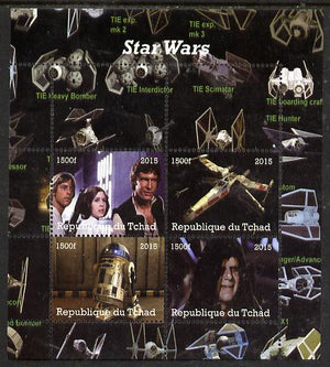 Chad 2015 Star Wars #2 perf sheetlet containing 4 values unmounted mint. Note this item is privately produced and is offered purely on its thematic appeal. .