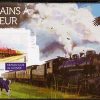 Guinea - Conakry 2015 Steam Trains #1 imperf deluxe sheet unmounted mint. Note this item is privately produced and is offered purely on its thematic appeal