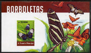 St Thomas & Prince Islands 2015 Butterflies #6 imperf deluxe m/sheet unmounted mint. Note this item is privately produced and is offered purely on its thematic appeal