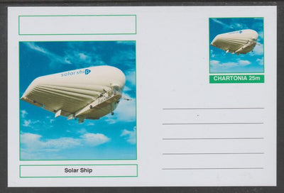 Chartonia (Fantasy) Airships & Balloons - Solar Ship postal stationery card unused and fine