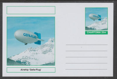 Chartonia (Fantasy) Airships & Balloons - Geta-Flug postal stationery card unused and fine