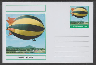 Chartonia (Fantasy) Airships & Balloons - 'Alberto' postal stationery card unused and fine
