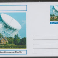 Chartonia (Fantasy) Landmarks - Jodrel Bank Observatory, Chessire postal stationery card unused and fine