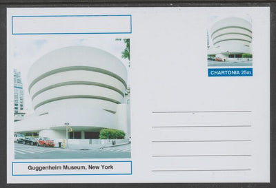 Chartonia (Fantasy) Landmarks - Guggenheim Museum, New York postal stationery card unused and fine
