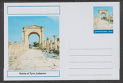 Chartonia (Fantasy) Landmarks - Ruins of Tyre, Lebanon postal stationery card unused and fine