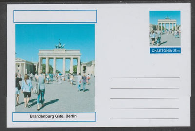 Chartonia (Fantasy) Landmarks - Brandenburg Gate, Berlin postal stationery card unused and fine