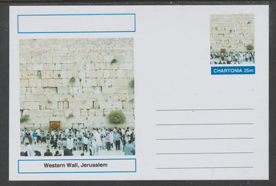 Chartonia (Fantasy) Landmarks - Western Wall, Jerusalem postal stationery card unused and fine