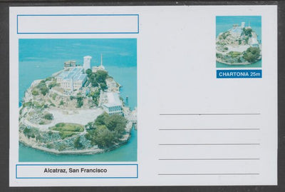 Chartonia (Fantasy) Landmarks - Alcatraz, San Francisco postal stationery card unused and fine