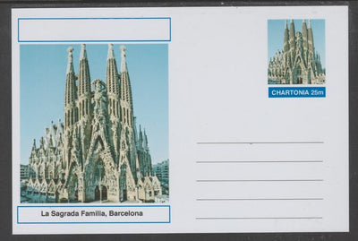 Chartonia (Fantasy) Landmarks - La Sagrada Familia, Barcelona postal stationery card unused and fine