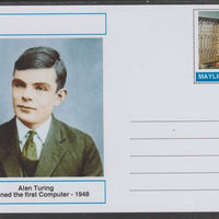 Mayling (Fantasy) Great Minds - Alan Turin - glossy postal stationery card unused and fine