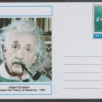 Mayling (Fantasy) Great Minds - Albert Einstein - glossy postal stationery card unused and fine
