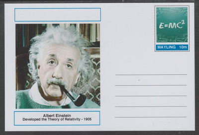 Mayling (Fantasy) Great Minds - Albert Einstein - glossy postal stationery card unused and fine