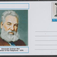 Mayling (Fantasy) Great Minds - Alexander Graham Bell - glossy postal stationery card unused and fine