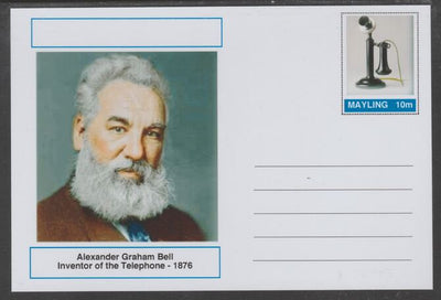 Mayling (Fantasy) Great Minds - Alexander Graham Bell - glossy postal stationery card unused and fine