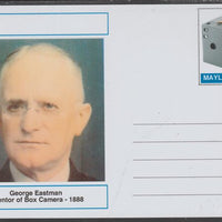 Mayling (Fantasy) Great Minds - George Eastman - glossy postal stationery card unused and fine