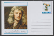 Mayling (Fantasy) Great Minds - Isaac Newton - glossy postal stationery card unused and fine