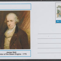 Mayling (Fantasy) Great Minds - James Watt - glossy postal stationery card unused and fine