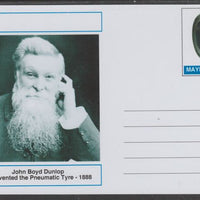 Mayling (Fantasy) Great Minds - John Boyd Dunlop - glossy postal stationery card unused and fine