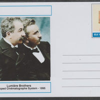 Mayling (Fantasy) Great Minds - Lumiere Brothers - glossy postal stationery card unused and fine